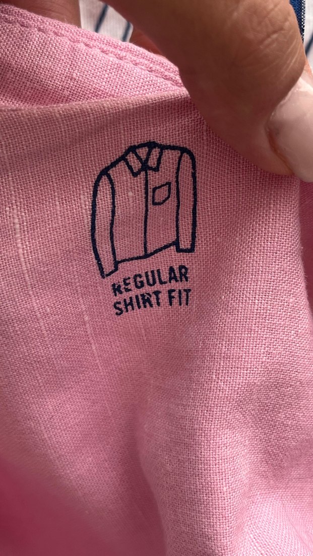 Pembe H&M Kadın Keten Gömlek - Görsel 4