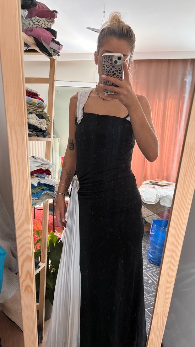 Alfabeta siyah abiye elbise - Görsel 3