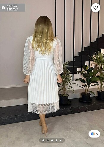 50 Beden beyaz Renk Dantel detaylı nikah elbisesi