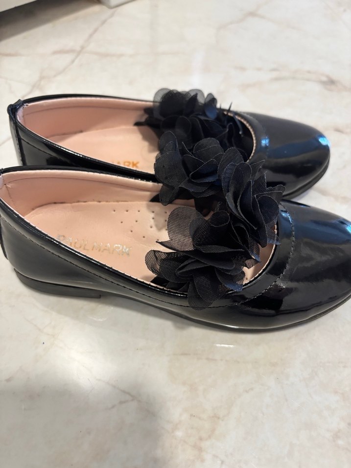 Kız Çocuk Siyah Fırfırlı Ballet Düz Ayakkabı - Görsel 3
