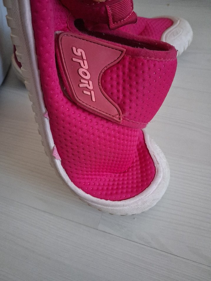 Kız Çocuk Pembe Spor Ayakkabı Velcro - Görsel 3