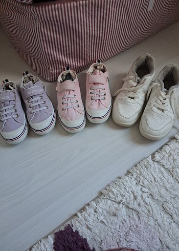Kız Çocukları İçin Pembe ve Lila Sneaker - Görsel 7
