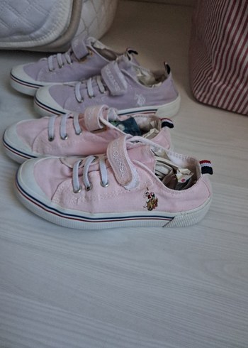 Kız Çocukları İçin Pembe ve Lila Sneaker - Görsel 2