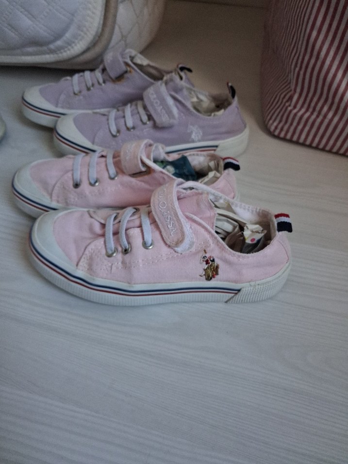Kız Çocukları İçin Pembe ve Lila Sneaker - Görsel 2