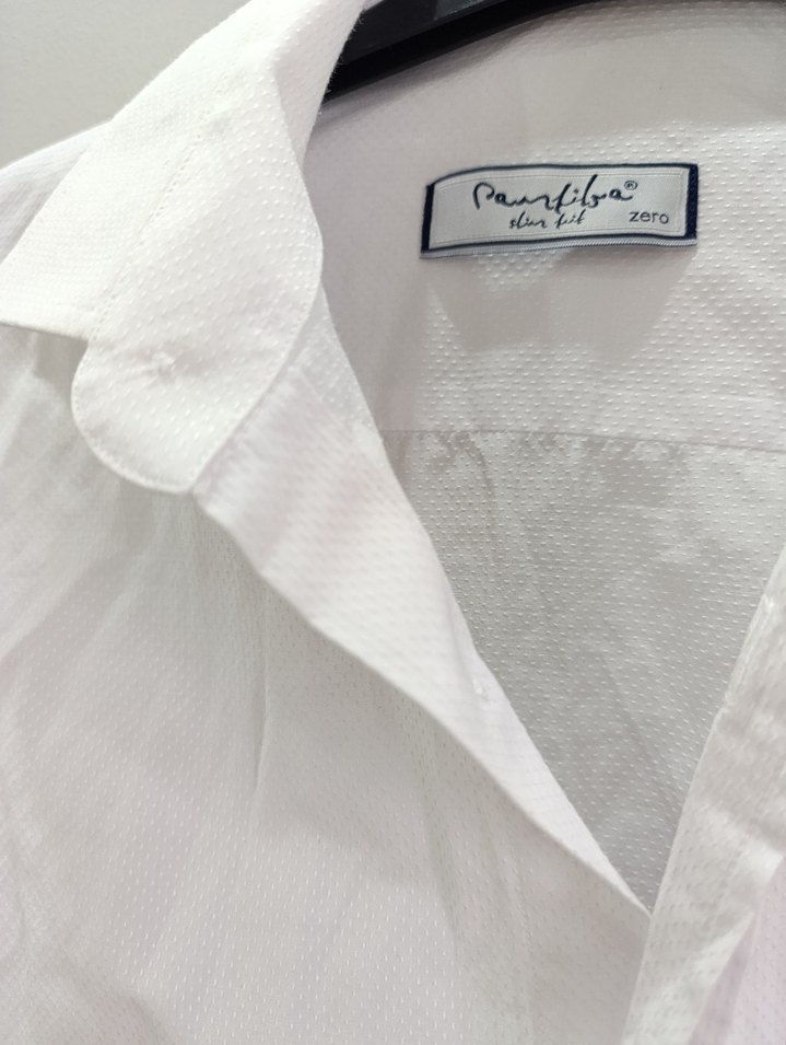 Beyaz Erkek Keten Gömlek - Görsel 2