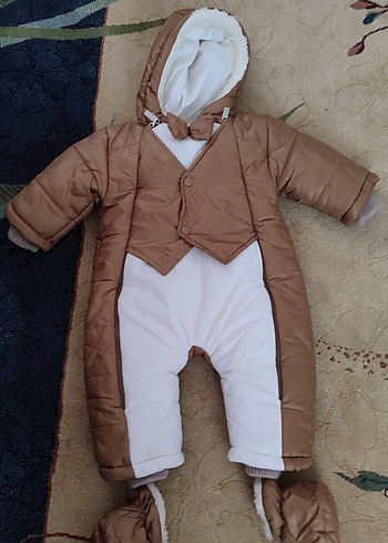 Kahverengi Kürklü Bebek Tulumu