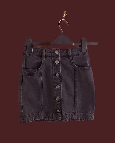 Pull&Bear Marka Siyah Denim Kot Etek