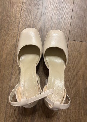 Bej Platform Topuklu Kadın Ayakkabı - Görsel 2