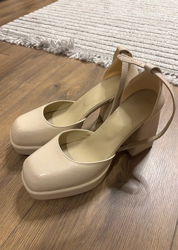 Bej Platform Topuklu Kadın Ayakkabı - Görsel 5