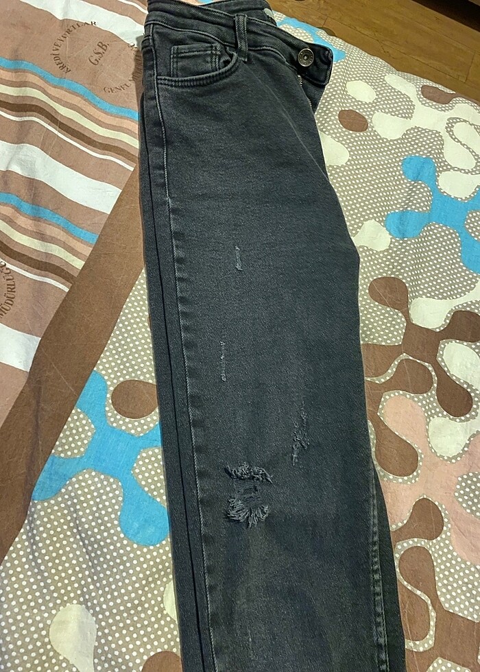 Skinny antrasit butik jean - Görsel 2