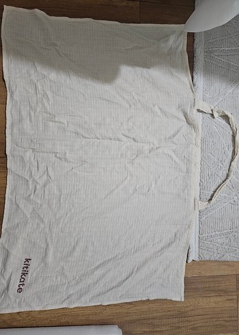 Ekru rengi organik emzirme örtüsü - Görsel 2