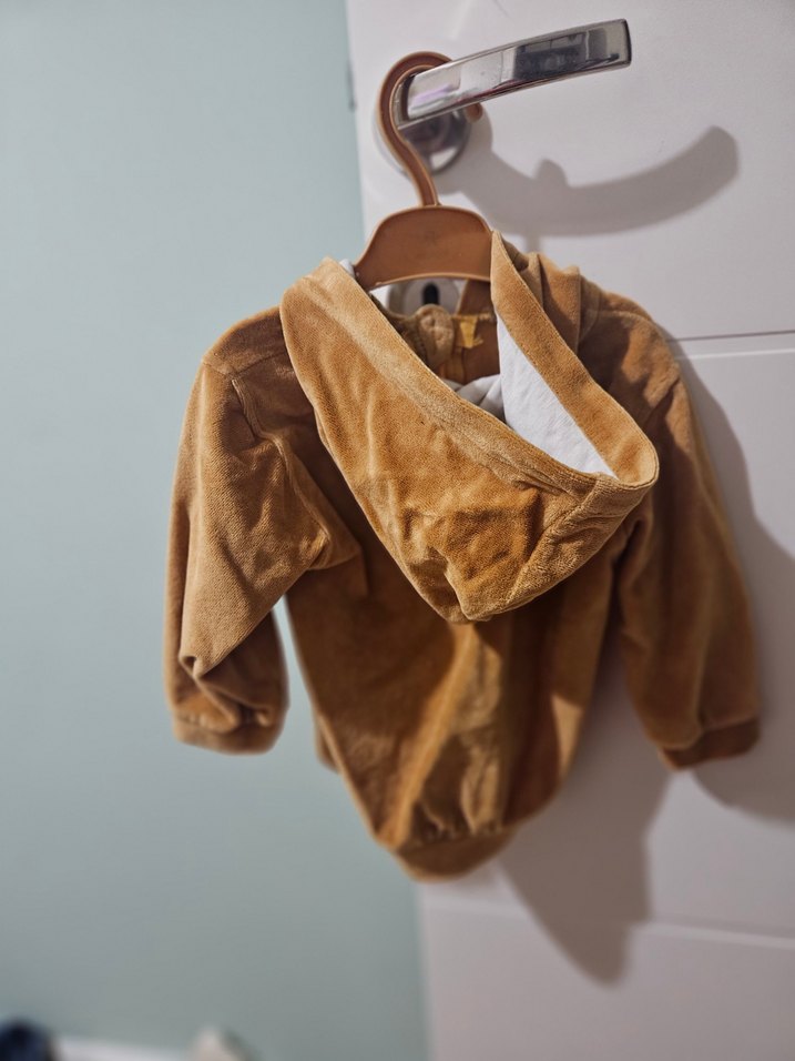 Çocuk Kadife Kahverengi Fermuarlı Sweatshirt - Görsel 2