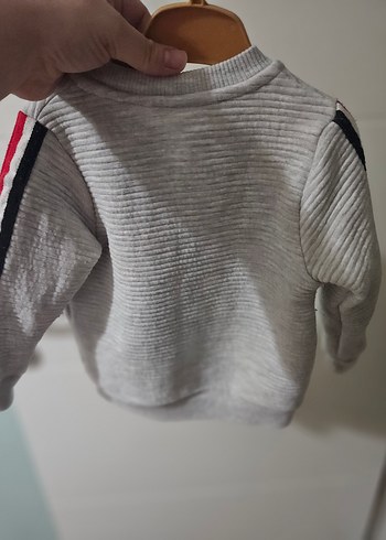 Gri Fermuarlı Erkek Çocuk Hırka - Görsel 4