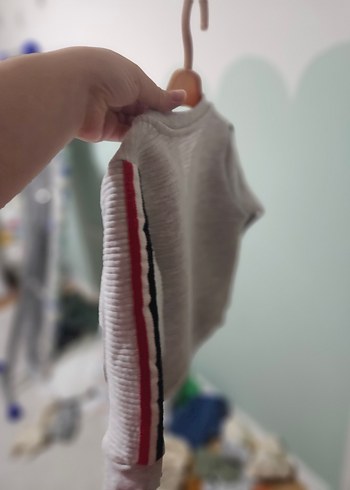 Gri Fermuarlı Erkek Çocuk Hırka - Görsel 2