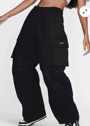 Nike Nike Siyah Baskılı Oversize Tişört