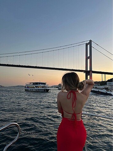 s Beden Kırmızı elbise