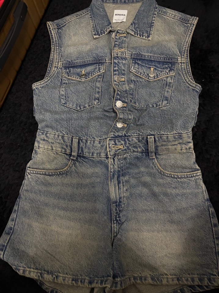 Kolsuz Kot Şort Tulum - Görsel 2