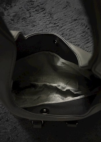 Siyah Deri Tokalı Kadın Çanta - Görsel 2