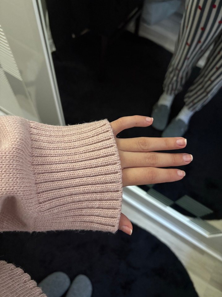 Pembe Örgü Salaş Kadın Kazak - Görsel 4