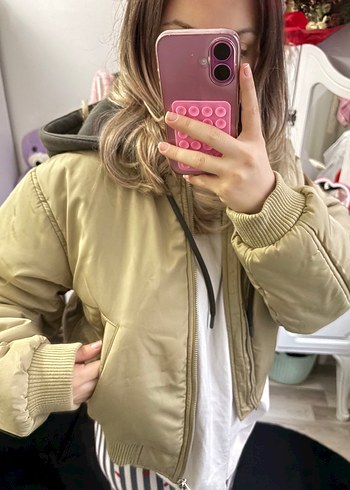 Yeşil Kadın Düğmeli Midi Ceket - Görsel 3