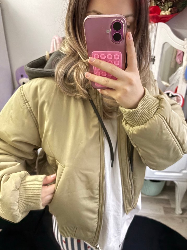 Yeşil Kadın Düğmeli Midi Ceket - Görsel 3