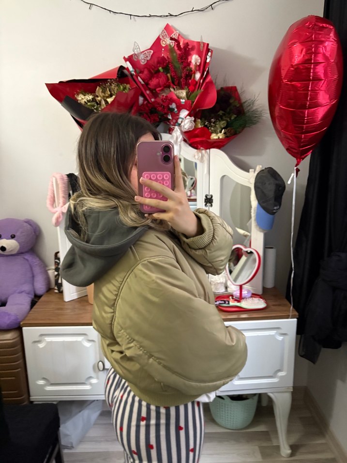 Yeşil Kadın Düğmeli Midi Ceket - Görsel 2