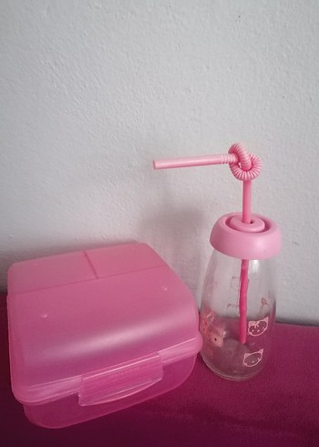 Pastel Pembe büyük Beslenme Kutusu - Görsel 12