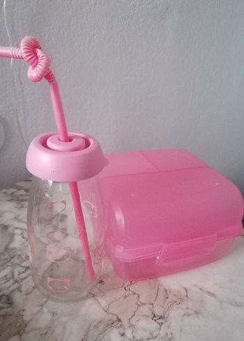 Pastel Pembe büyük Beslenme Kutusu - Görsel 9