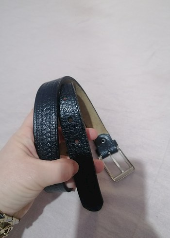 Siyah Minimalist Erkek cocuk Kemer - Görsel 3