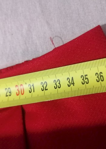 Düğmeli Kırmızı Midi  Etek - Görsel 6