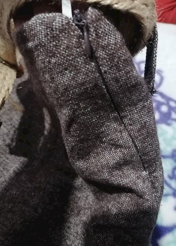 Kahverengi yünlü Midi Kadın Etek - Görsel 5