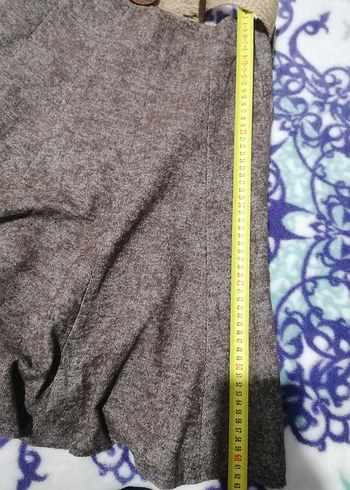 Kahverengi yünlü Midi Kadın Etek - Görsel 8