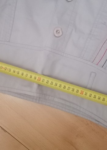 Düğmeli Bej uzun Kemerli Etek - Görsel 5