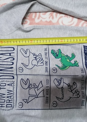 Gri Baskılı Erkek çocuk Sweatshirt ve Denim Pantolon - Görsel 5