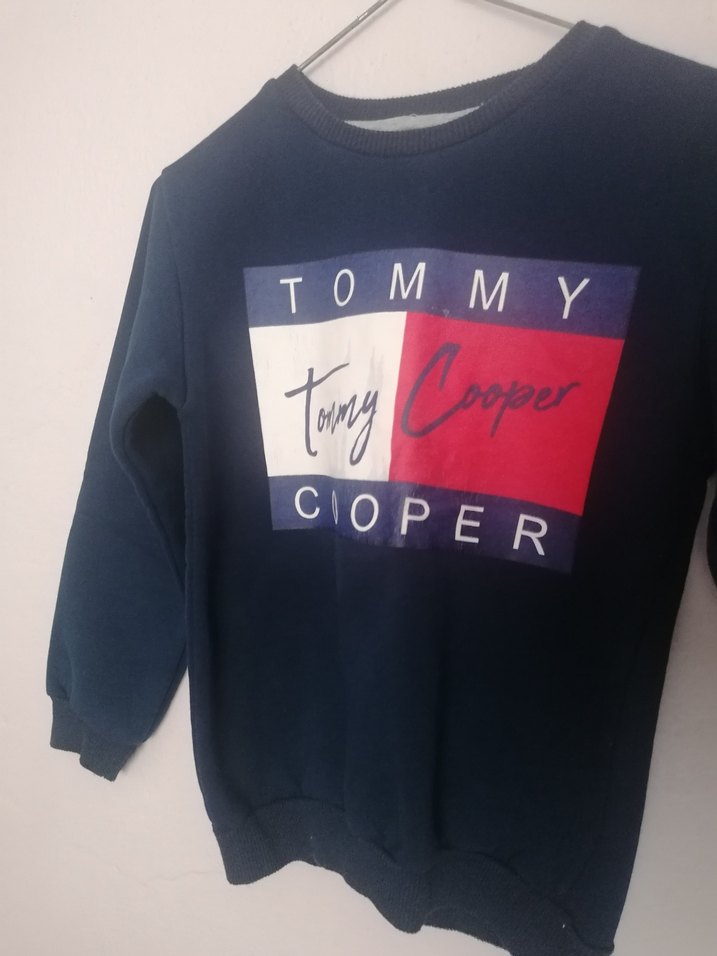 Tommy Cooper Baskılı Mavi Sweatshirt - Görsel 2
