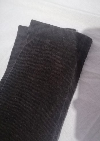 Kadın Kahverengi kadife fitilli tayt - Görsel 9