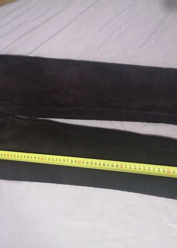 Kadın Kahverengi kadife fitilli tayt - Görsel 8