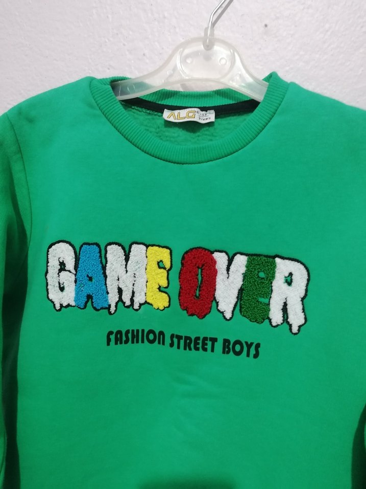 Erkek Çocuk Renkli Baskılı Sweatshirt - Görsel 4