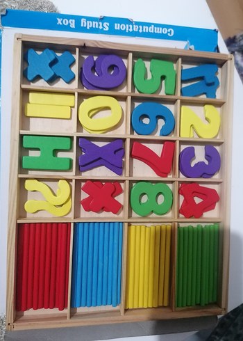 Renkli Ahşap Sayılar ve Çubuklar Eğitim Seti - Görsel 6