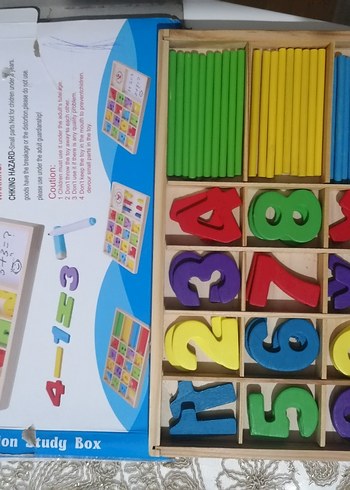 Renkli Ahşap Sayılar ve Çubuklar Eğitim Seti - Görsel 3