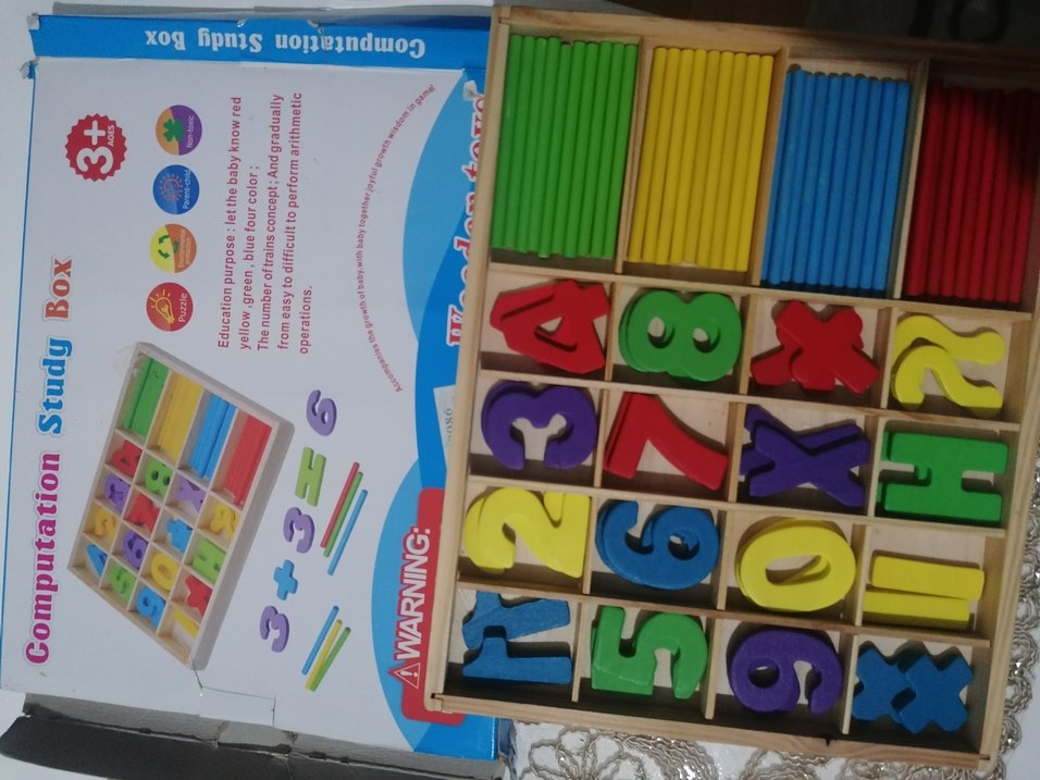 Renkli Ahşap Sayılar ve Çubuklar Eğitim Seti - Görsel 2