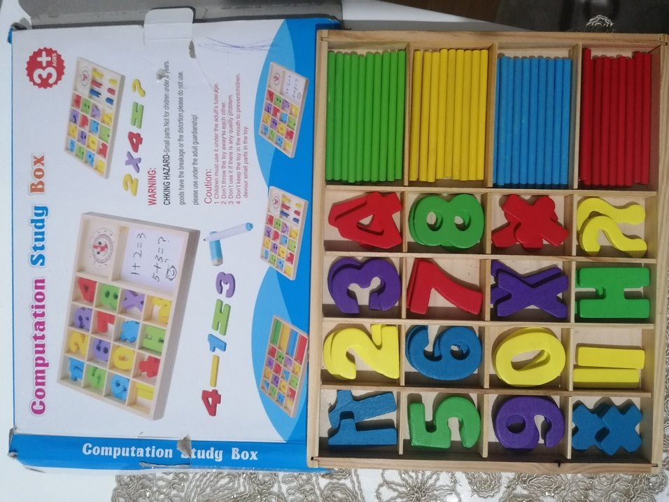 Renkli Ahşap Sayılar ve Çubuklar Eğitim Seti - Görsel 3