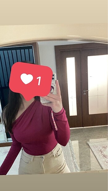 Trendyol & Milla Trendyol Fuşya asimetrik yaka çıtçıtlı body