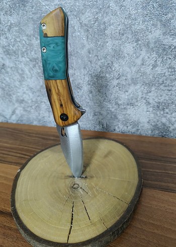 Turkuaz Epoksi Kabzeli Katlanır Çakı - Görsel 4