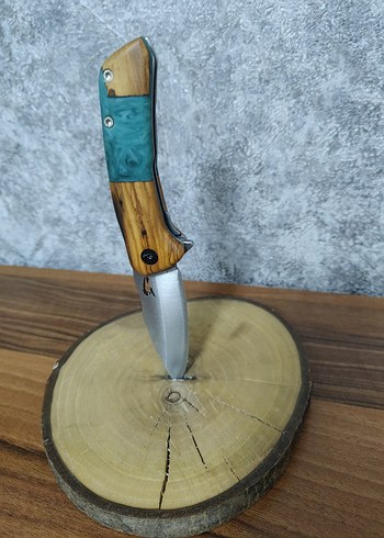 Turkuaz Epoksi Kabzeli Katlanır Çakı - Görsel 3