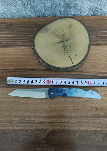 Mavi Epoksi  Kabzeli çakı - Görsel 5