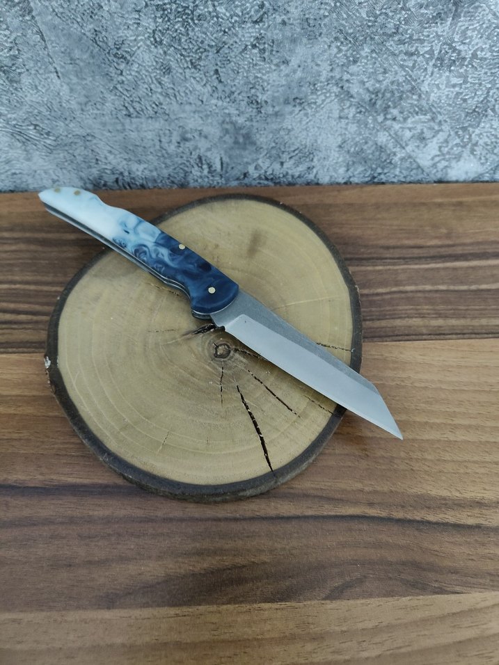 Mavi Epoksi  Kabzeli çakı - Görsel 2