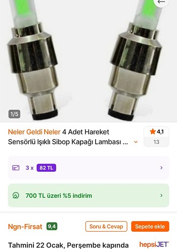 Fuji Yeşil Işıklı lastik sibob kapağı - Görsel 3