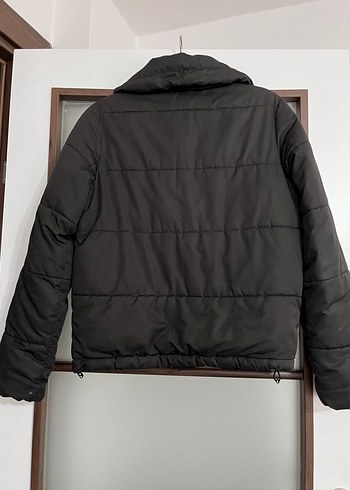 Siyah Fermuarlı Kadın mont - Görsel 5