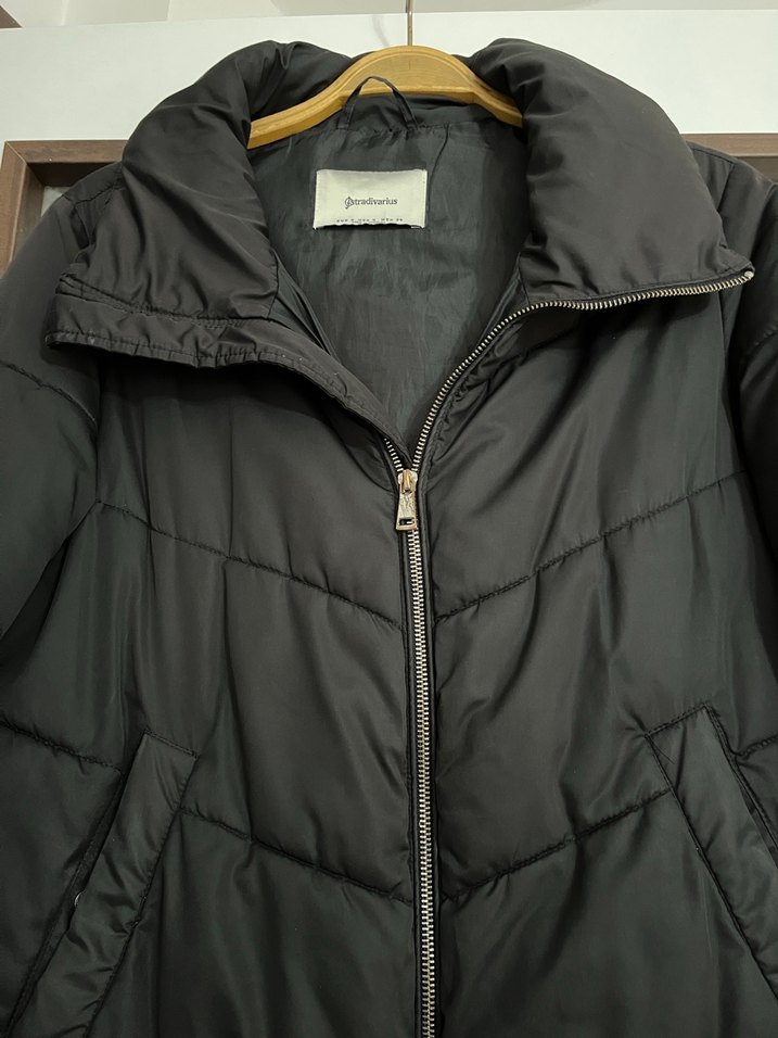 Siyah Fermuarlı Kadın mont - Görsel 2